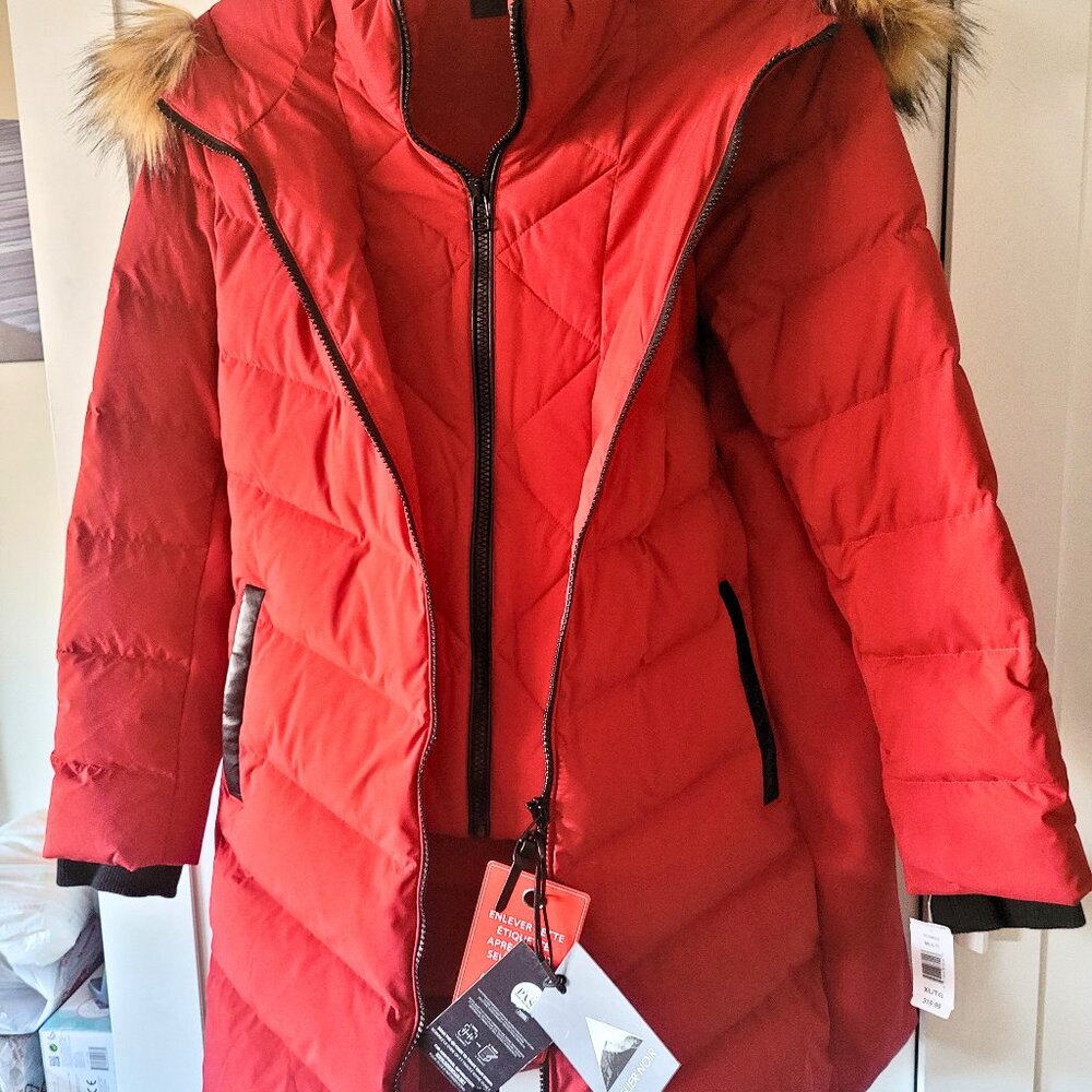 Atelier Noir Women's Down Parka Red Plus Sz XL Coat
